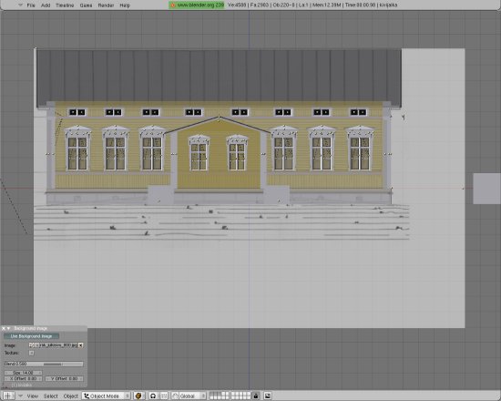 Modelling in progress with Blender modelling